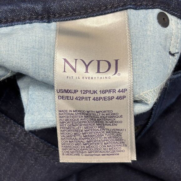 NWT NYDJ Women Ami Skinny Jeans Size 12P 12 Petite Dark Blue Denim D031 -9 - Picture 16 of 16